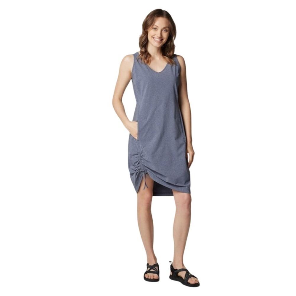 Columbia Anytime Drawstring Sleeveless V Neck Dress Size XXL New Gray